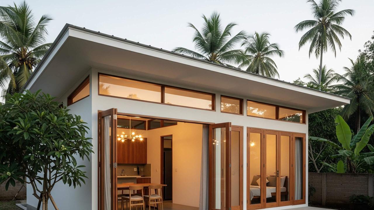 model rumah minimalis di desa dengan atap datar ala rumah modern