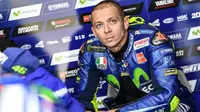 Pebalap Movistar Yamaha, Valentino Rossi, mengaku sulit melakukan comeback di MotoGP Aragon, Spanyol, pada 24 September 2017. 