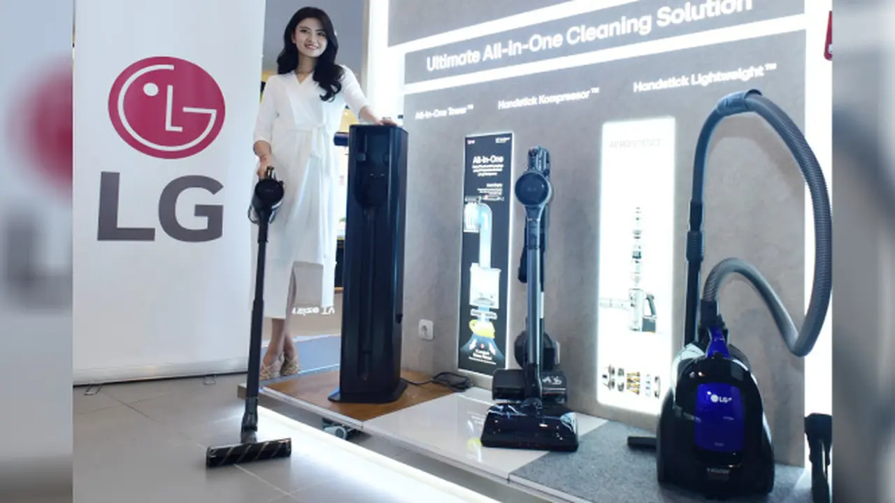 Vacuum Cleaner LG All-in-One Tower (A9T) dan Handstick (A9K). Credit: LG Electronics Indonesia