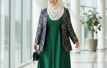 7 Trik Padu Padan Gamis Blazer Brokat untuk Wanita Berhijab Gemuk, Stylish dan Bikin Makin Pede