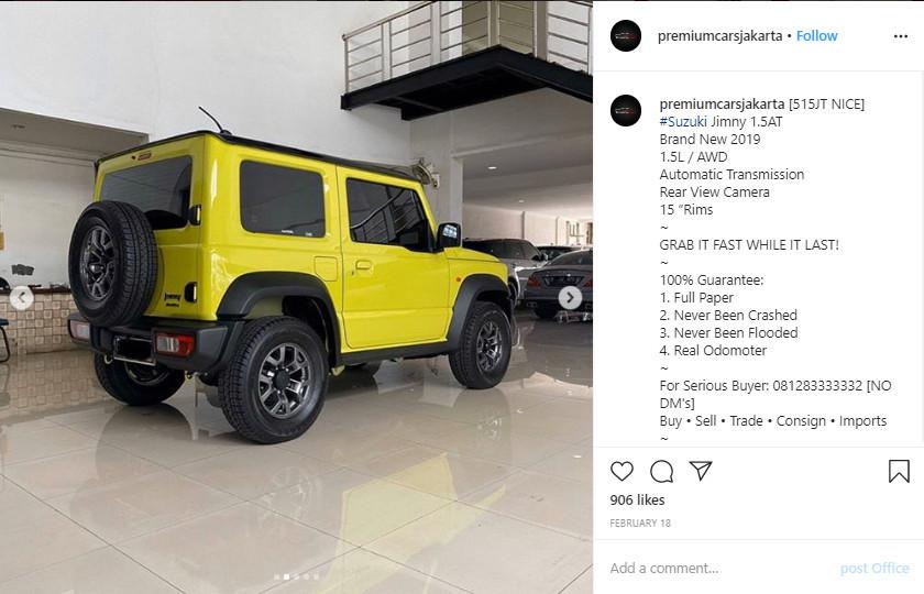 Lagi-Lagi, Harga Suzuki Jimny Bekas Tembus Setengah Miliar Rupiah