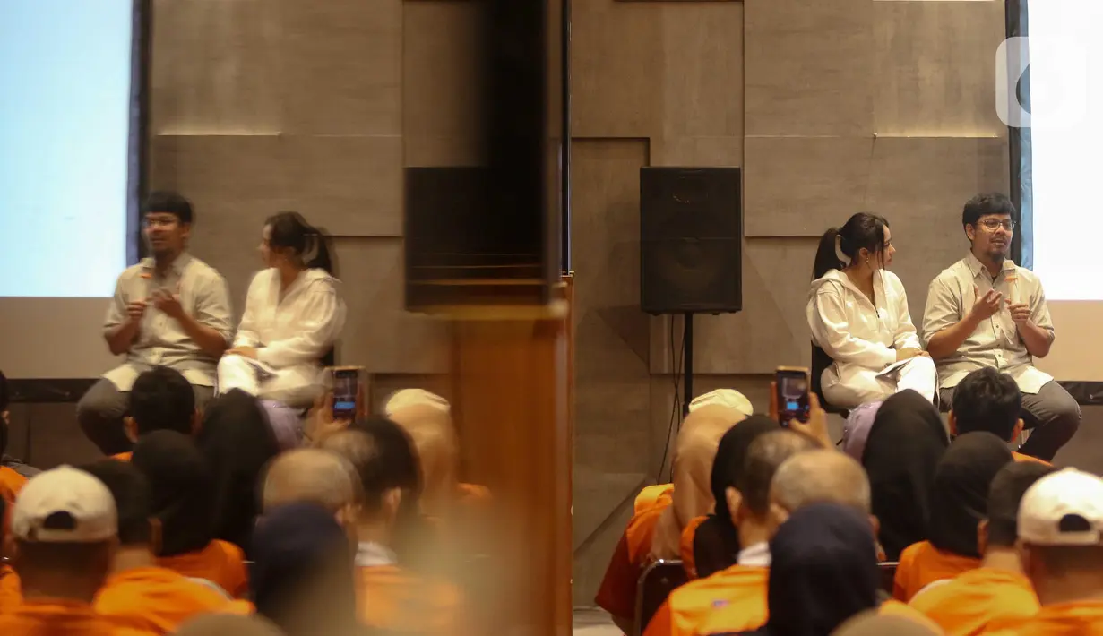 Acara yang digelar di Hotel Akmani, Menteng, Jakarta Pusat ini merupakan lanjutan dari fun walk bertema "Jalan Sehat, Berantas Hoaks". (Liputan6.com/Herman Zakharia)