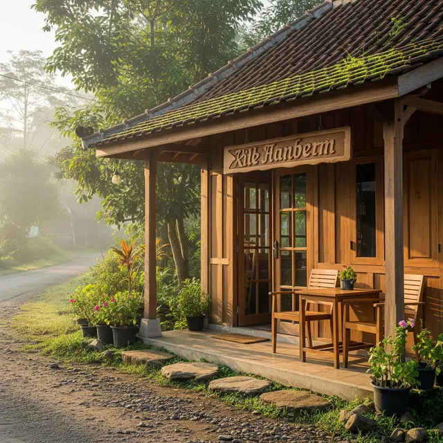 Model Rumah dan Toko di Pinggir Jalan