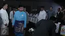 Ketua Majelis Syuro PKS Salim Segaf Al-Jufri setibanya pada acara puncak perayaan Milad ke 19 PKS di Jakarta, Minggu (30/4). Sejumlah tokoh hadir di acara peringatan puncak Milad ke-19 Partai Keadilan Sejahtera tersebut. (Liputan6.com/Herman Zakharia)