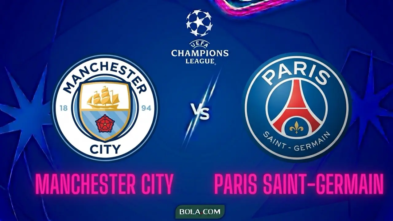 Ilustrasi Manchester City Vs Paris Saint-Germain (PSG)