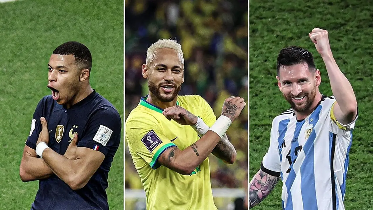 Mbappe, Neymar Jr dan Lionel Messi