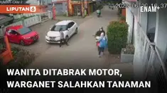 Selalu hati-hati saat berjalan kaki maupun berkendara. Jangan sampai kecelakaan berikut menimpa anda. Seorang wanita yang baru keluar dari rumah diserempet motor saat menyebrang jalan. Usai viral, warganet malah menyalahkan tanaman.