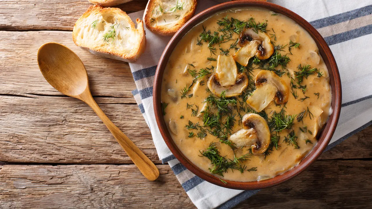 Mushroom egg bake