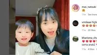Cuplikan video kreator konten Erna Megawati ketika ngobrol menggunakan bahasa Indonesia atau Jawa pada putranya yang memiliki darah Jepang sempat viral di media sosial. Foto: tangkapan layar Instagram @mas_natsuki.