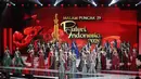 Agnes Aditya Rahajeng bersaing ketat dengan tiga finalis lain, yakni Victoria Titisari Kosasieputri dari Bali, Karina Moudy Widodo dari DKI Jakarta 3, dan Gisela Belicia Alma Thesalonica dari DKI Jakarta 2. Tampak dalam foto, suasana Grand Final Pemilihan Puteri Indonesia 2026 di Jakarta Internasional Convention Center, Jakarta, Jumat (24/4/2026). (Kapanlagi.com/Budy Santoso)