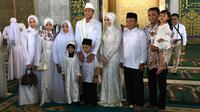 Hansamu Yama melangsungkan akad nikah di Masjid Al-Akbar, Surabaya, Kamis pagi (28/2/2019). (Bola.com/Istimewa)