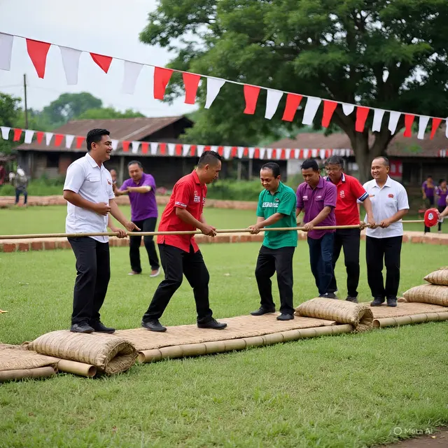 Lomba Antar Dua Kelompok Desa dalam Peringatan 17 Agustus