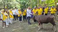 Hari Raya Idul Adha 1444 Hijriah, DPD Partai Golkar Jakarta Selatan ikut memperingati dengan menyembelih 9 hewan kurban, yang terdiri dari 3 ekor sapi dan 6 kambing, Kamis (29/6/2023). (Ist)
