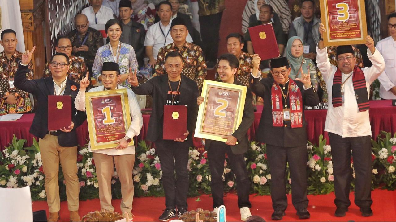 Survei Poltracking: Adu Kuat Ridwan Kamil, Pramono dan Dharma di Pilkada Jakarta, Siapa Unggul?