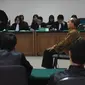 Dalam persidangan, Budy Mulya mengajukan nota keberatan (eksepsi) terkait dakwaan yang diajukan oleh Jaksa Penuntut Umum (JPU) (Liputan6.com/Herman Zakharia)