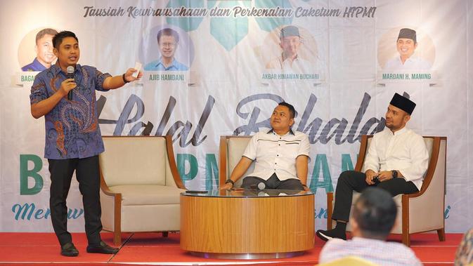 Mardani H Maming menghadiri halal bihalal HIPMI di Jakarta. (Istimewa)
