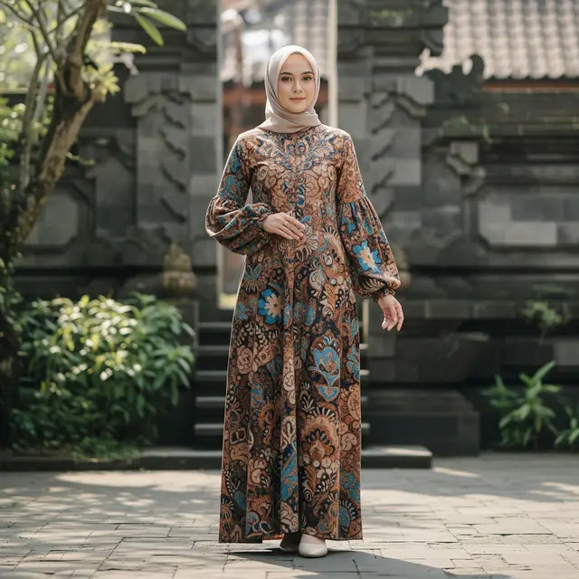 9 Model Gamis Batik Wanita untuk Seragam Arisan, Tampil Kompak dan Anggun