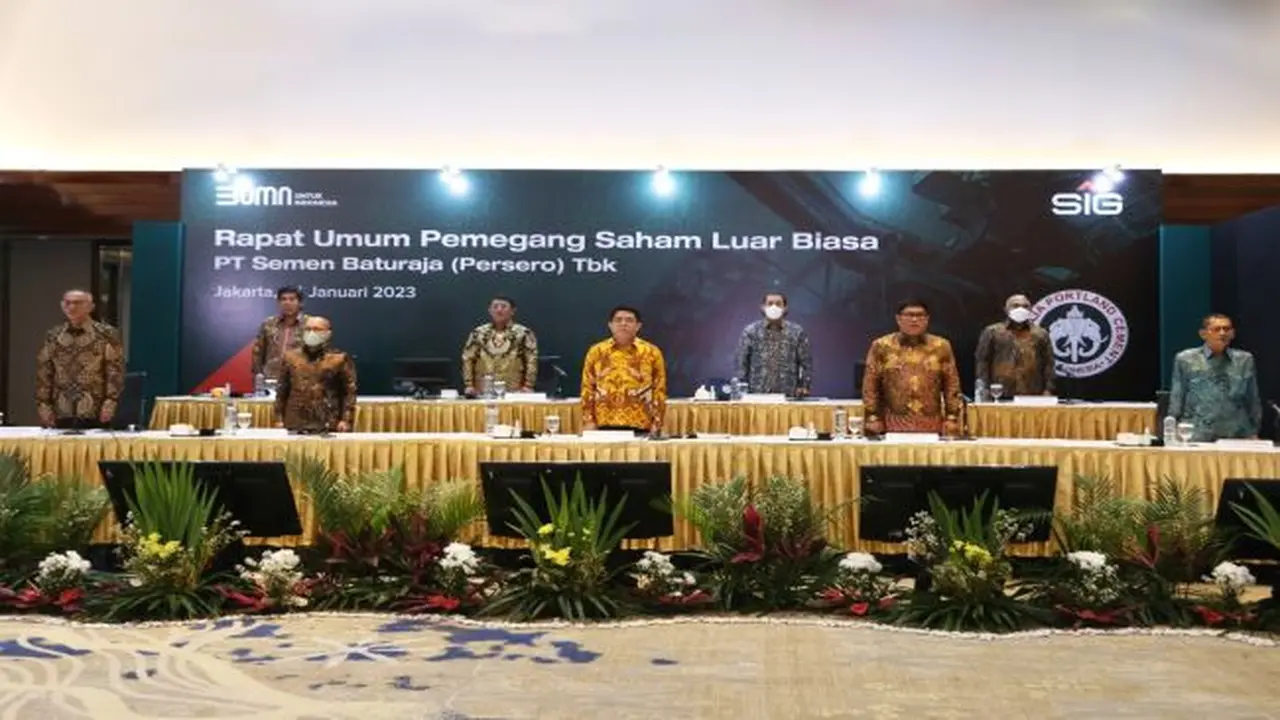 Rapat Umum Pemegang Saham Luar Biasa (RUPSLB) PT Semen Baturaja (Persero) Tbk (SMBR), Selasa (24/1/2023) (Foto: Istimewa)
