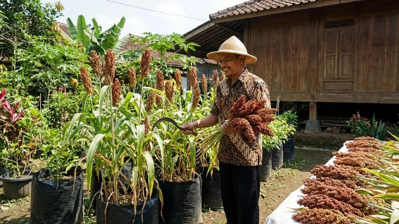 Cara Menanam Sorgum di Polybag