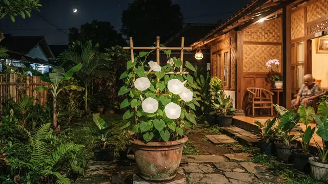 Tanaman yang Beraroma Wangi di Malam Hari yakni Moonflower