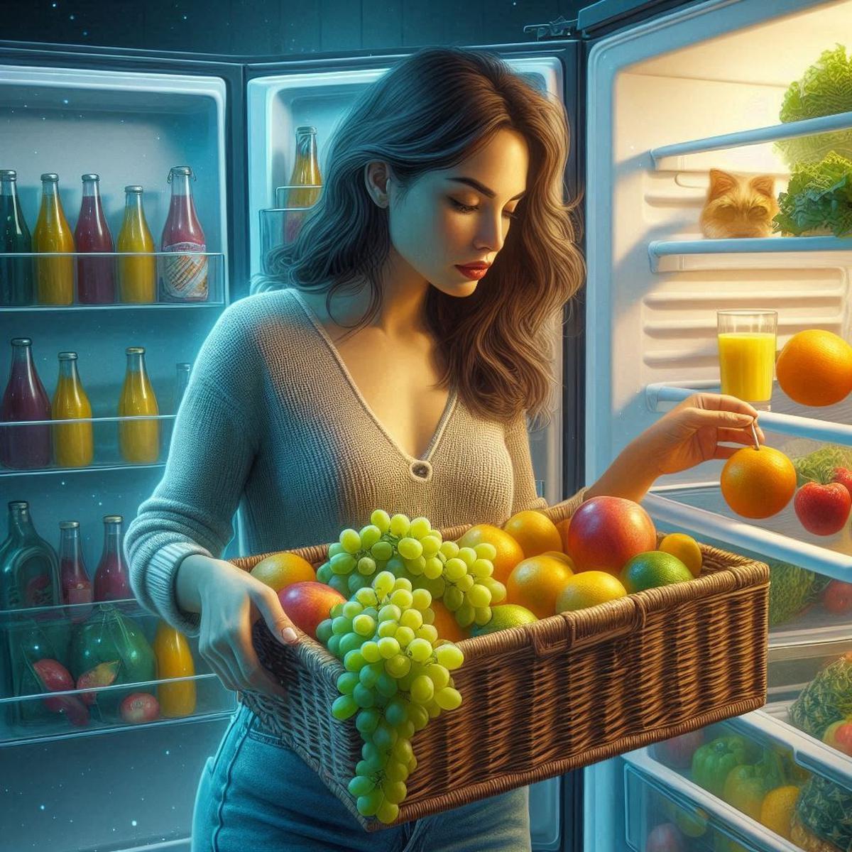 Ilustrasi Menyimpan Buah di Kulkas