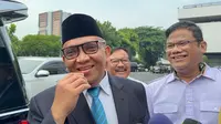 Afriansyah Noor&nbsp;tiba di Istana Kepresidenan Jakarta, Rabu (17/9/2025). (Liputan6.com/Lizsa Egeham)