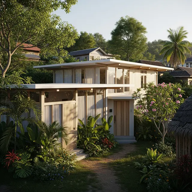 Desain Rumah Tropis Sederhana tapi Berkelas