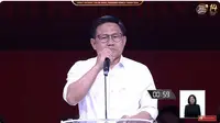 Calon Wakil Presiden (Cawapres) nomor urut 01 Muhaimin Iskandar alias Cak Imin (Gus Imin) saat debat cawapres Pilpres 2024 yang digelar di JCC Senayan, Jakarta, Minggu (21/1/2024). (Tangkapan Layar YouTube KPU RI)