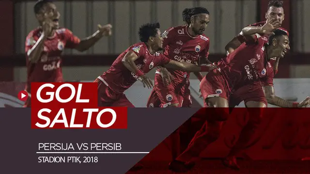 Berita video momen gol salto bek Persija Jakarta, Jaimerson da Silva, ke gawang Persib Bandung saat bertanding di Stadion PTIK pada 30 Juni 2018.
