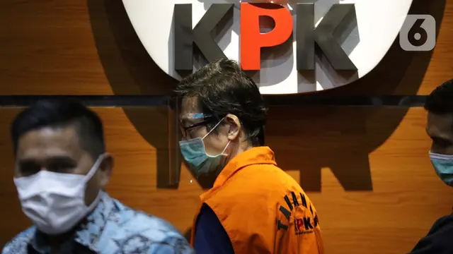 Ekspresi Samin Tan saat Ditahan KPK
