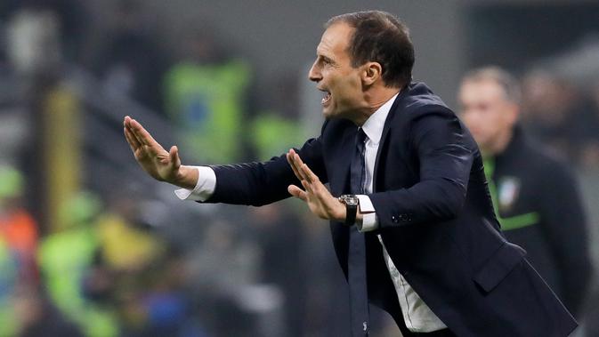 Pelatih Juventus, Massimiliano Allegri . (AP Photo / Luca Bruno)