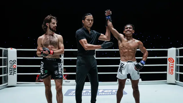 Sanjaya Hutagaol beraksi ONE Championship