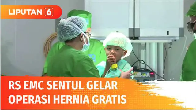 Rumah Sakit (RS) EMC Sentul, Bogor, Jawa Barat, menggelar bakti sosial berupa operasi hernia gratis. Puluhan warga pengidap hernia mendapatkan operasi secara gratis.