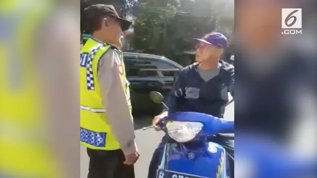 VIDEO: Ini Identitas Polisi yang Dimarahi Pengendara Motor Lawan Arus 