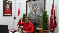 Sekretaris Jenderal DPP PDIP Hasto Kristiyanto Saat Rapat Kerja Cabang Khusus (Rakercabsus) DPC PDIP Surabaya Secara Virtual. (Foto: Dokumentasi PDIP).