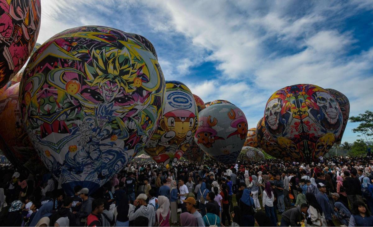 Keindahan warna-warni balon udara di Wonosobo