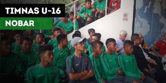VIDEO: Pemain Timnas Indonesia U-16 Gelar Nobar Sebelum Pelepasan