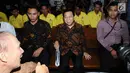 Terdakwa dugaan korupsi proyek e-KTP Setya Novanto jelang mengikuti sidang lanjutan di Pengadilan Tipikor, Jakarta, Kamis (11/1). Sidang mendengar keterangan empat orang saksi. (Liputan6.com/Helmi Fithriansyah)