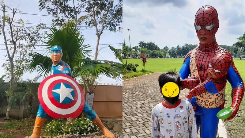 Patung Superhero di Taman