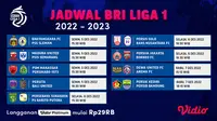 Link Live Streaming BRI Liga 1 2022 Pekan 12 di Vidio, 6 dan 7 Desember : 5 Laga Siap Tanding