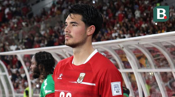 Pemain Timnas Indonesia, Elkan Baggott saat laga semifinal FIFA Series 2026 melawan St Kitts and Nevis di Stadion Utama Gelora Bung Karno (SUGBK), Senayan, Jakarta, Jumat (27/03/2026). (Bola.com/M Iqbal Ichsan)