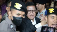 Sekjen DPP PDI Perjuangan Hasto Kristiyanto usai menjalani sidang kasus suap dan perintangan penyidikan atau obstruction of justice (OOJ) terkait buronan Harun Masiku. (Istimewa)