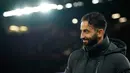 Pelatih anyar Manchester United, Ruben Amorim meraih kemenangan perdana saat menundukkan Bodo/Glimt. MU memetik kemenangan 3-2 dalam duel Liga Europa kali ini. (AP Photo/Dave Thompson)