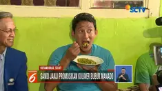 Sandiaga Uno mengatakan potensi bubur manado go internasional sangat mungkin bila dirinya terpilih.