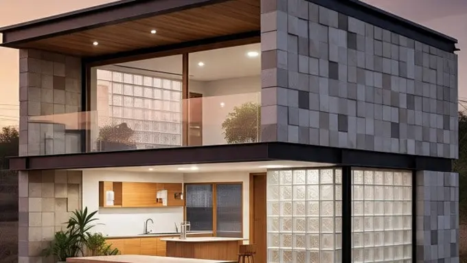 Inspirasi Desain Glass Block dengan Desain Kekinian (Sumber Gambar: Meta AI)