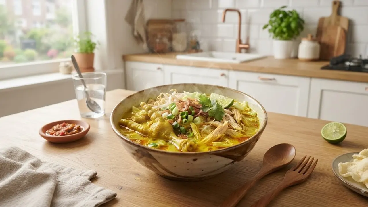 Resep Soto Ceker Ayam Kuah Kuning yang Gurih dan Hangat (AI Generated)