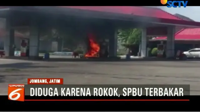 Penyebab kebakaran diduga dari salah seorang warga yang melakukan pengisian sambil merokok di SPBU.