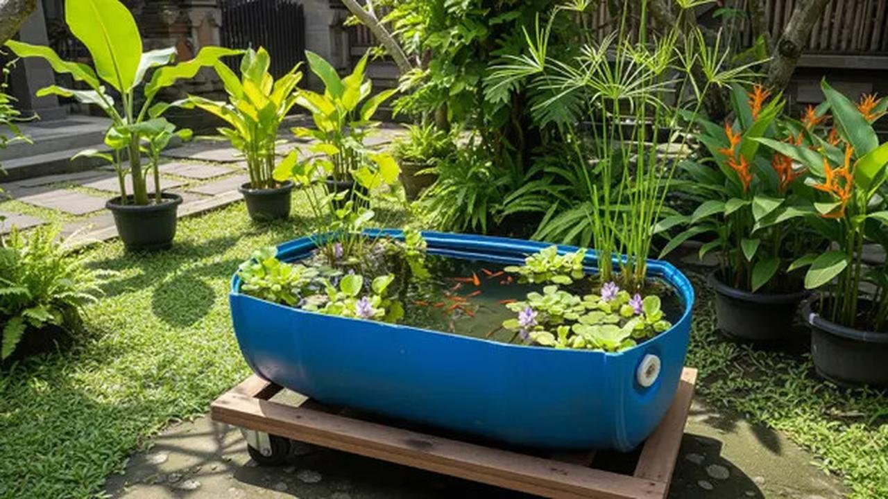 8 Model Kolam Ikan dari Drum Bekas, Bentuknya Sederhana tapi Unik
