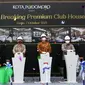 Jajaran Direksi APLN, Kota Podomoro Tenjo, PT KANG dan Agung Podomoro Group pada Ground Breaking Club House Kota Podomoro Tenjo, di Bogor Jawa Barat (07/10/2021). Club House Premium ikut menstimulus ekonomi baru dan menciptakan multiplier effect bagi lingkungan sekitarnya. (Liputan6.com/HO/Ading)