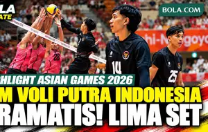 Highlight Tim Voli Putra Indonesia vs Thailand: Dramatis hingga Lima Set di Asian Games 2026